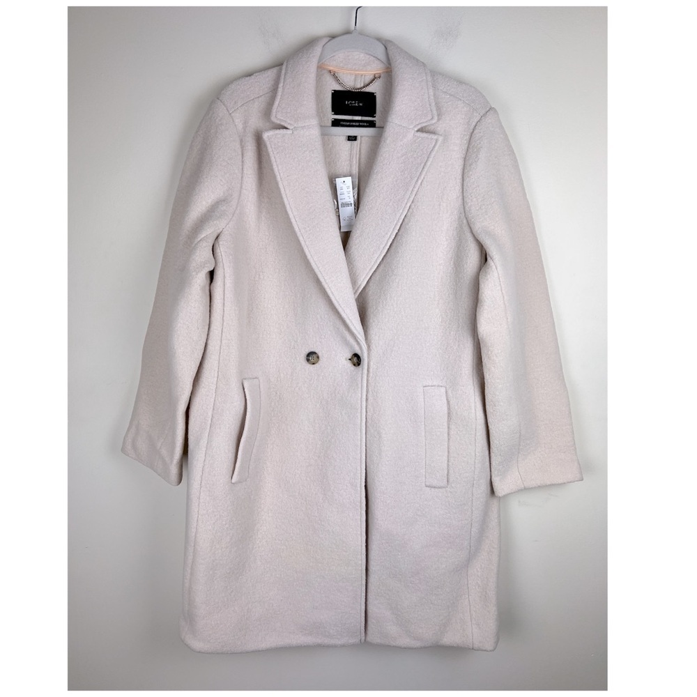 J. Crew | Daphne Topcoat Italian Boiled Wool Dusty Ivory | 16 - Picture 5 of 11